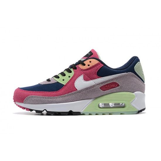 Men Nike Air Max 90 Pink Green DM0035-500 Running Shoes