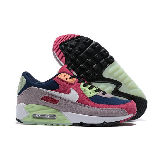 Men Nike Air Max 90 Pink Green DM0035-500 Running Shoes