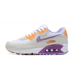 Men Nike Air Max 90 Purple White Running Shoes