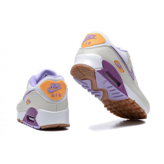 Men Nike Air Max 90 Purple White Running Shoes