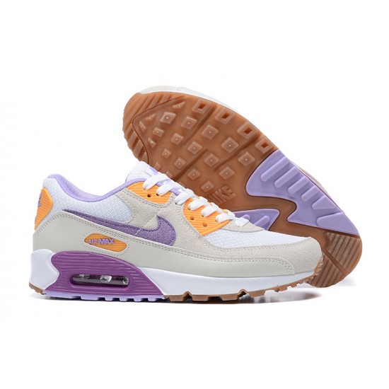 Men Nike Air Max 90 Purple White Running Shoes