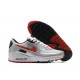 Men Nike Air Max 90 Silver Red Running Shoes