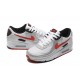 Men Nike Air Max 90 Silver Red Running Shoes