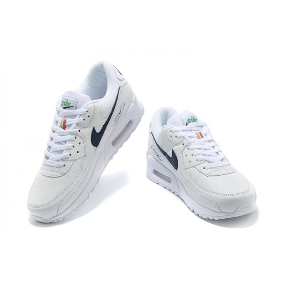 Men Nike Air Max 90 White Black Running Shoes