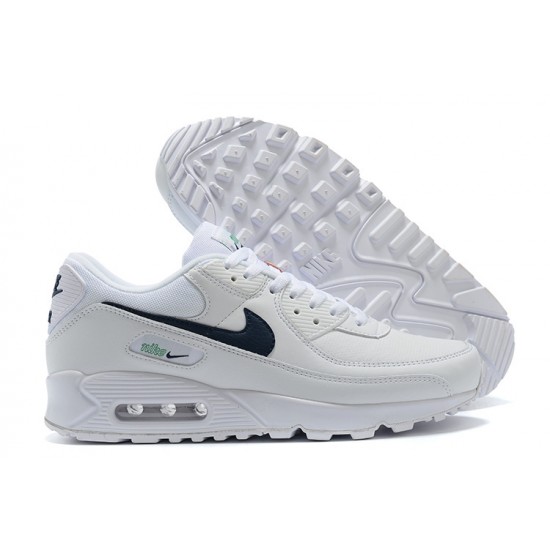 Men Nike Air Max 90 White Black Running Shoes