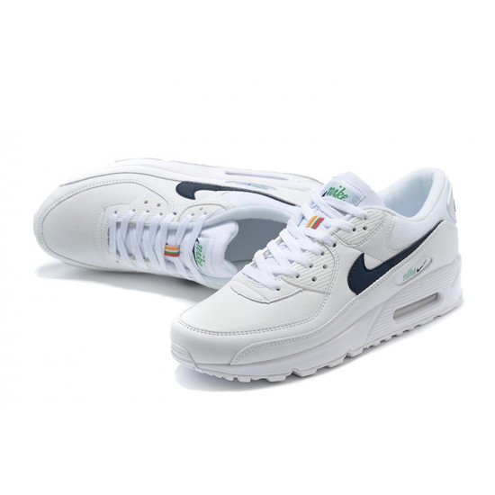 Men Nike Air Max 90 White Black Running Shoes