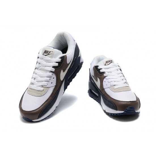 Men Nike Air Max 90 White Brown DZ3522-002 Running Shoes