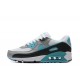 Men Nike Air Max 90 White Grey and Blue Running Shoes