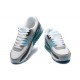 Men Nike Air Max 90 White Grey and Blue Running Shoes