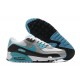 Men Nike Air Max 90 White Grey and Blue Running Shoes