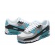 Men Nike Air Max 90 White Grey and Blue Running Shoes