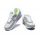 Men Nike Air Max 90 White Grey and Green Running Shoes