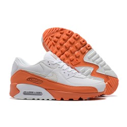 Men Nike Air Max 90 White Orange DM0958-100 Running Shoes