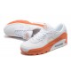 Men Nike Air Max 90 White Orange DM0958-100 Running Shoes