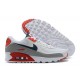 Men Nike Air Max 90 White Red Running Shoes