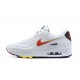 Men Nike Air Max 90 White and Red Running Shoes