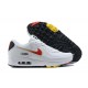 Men Nike Air Max 90 White and Red Running Shoes