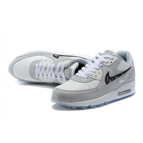 WMNS/Men Nike Air Max 90 Grey White CN8607-002 Running Shoes