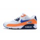 WMNS/Men Nike Air Max 90 Orange Blue AJ1285-104 Running Shoes