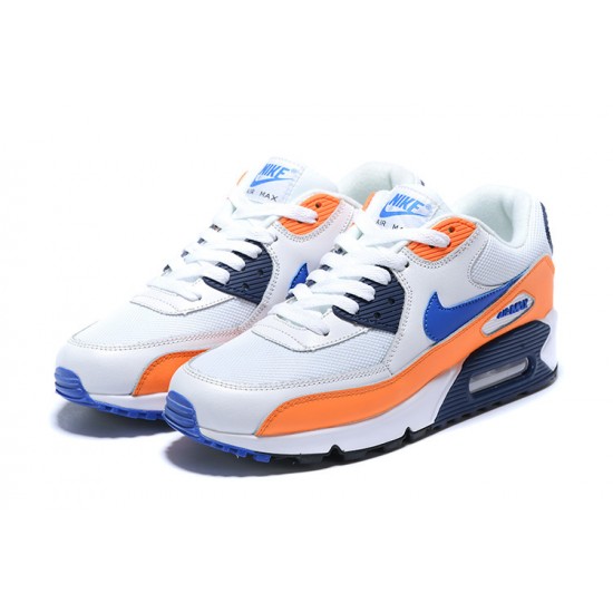 WMNS/Men Nike Air Max 90 Orange Blue AJ1285-104 Running Shoes