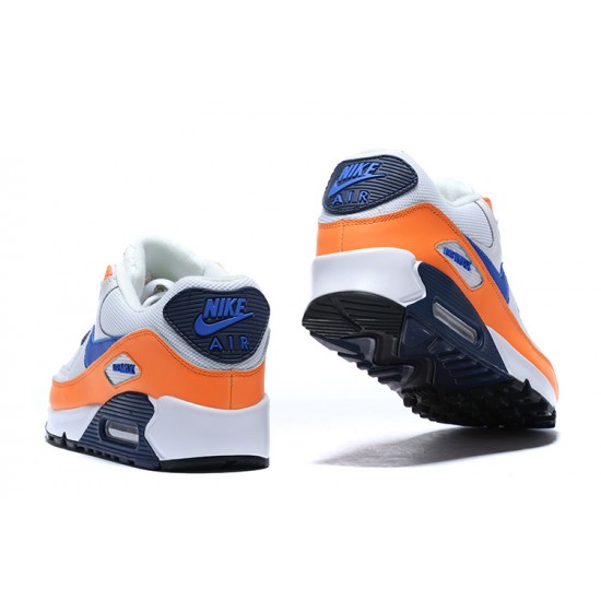 WMNS/Men Nike Air Max 90 Orange Blue AJ1285-104 Running Shoes