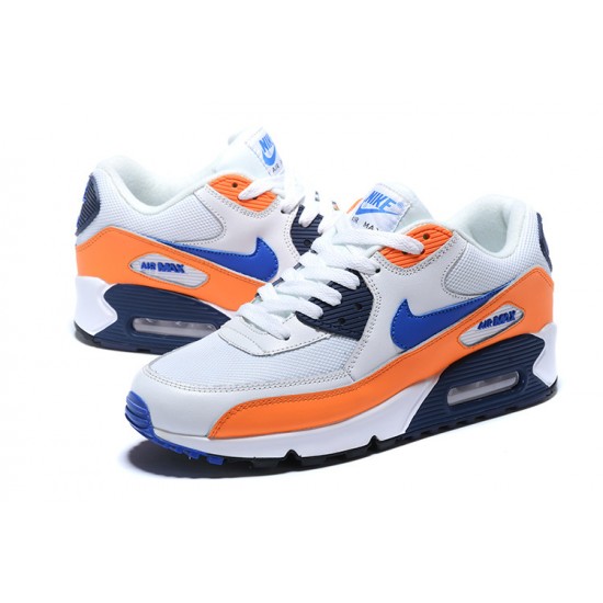 WMNS/Men Nike Air Max 90 Orange Blue AJ1285-104 Running Shoes