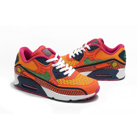 WMNS/Men Nike Air Max 90 Orange Pink Running Shoes