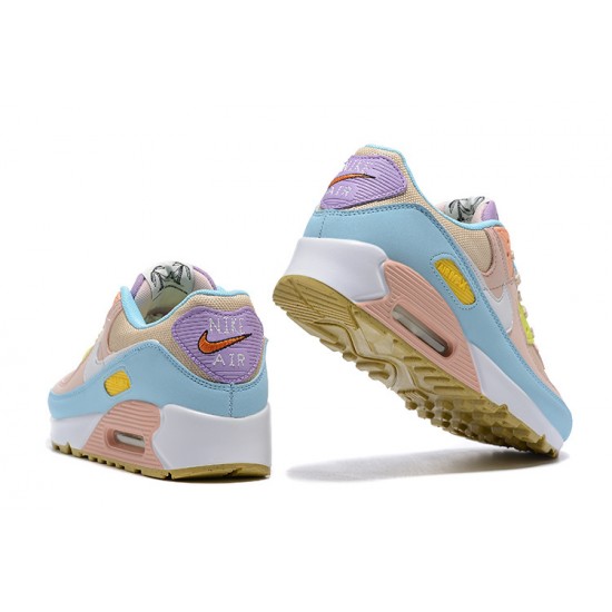 WMNS Nike Air Max 90 Pink Blue DJ9997-100 Running Shoes