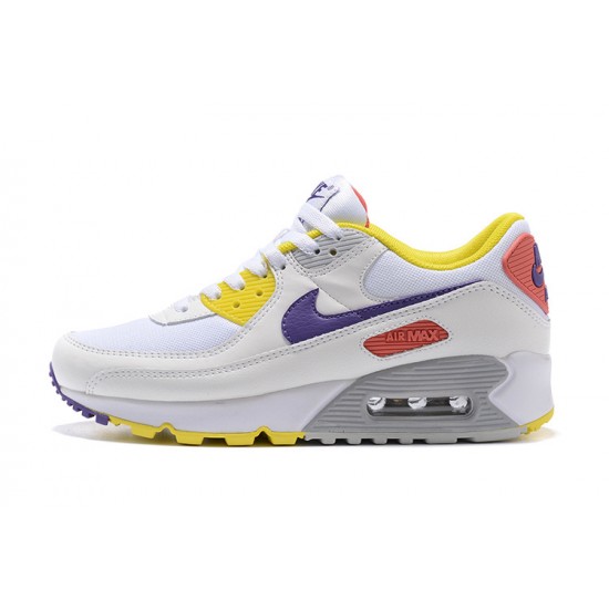 WMNS Nike Air Max 90 White Yellow Running Shoes