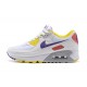 WMNS Nike Air Max 90 White Yellow Running Shoes