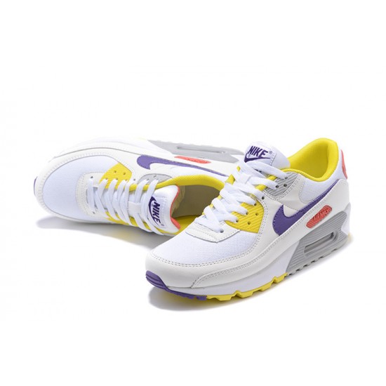 WMNS Nike Air Max 90 White Yellow Running Shoes