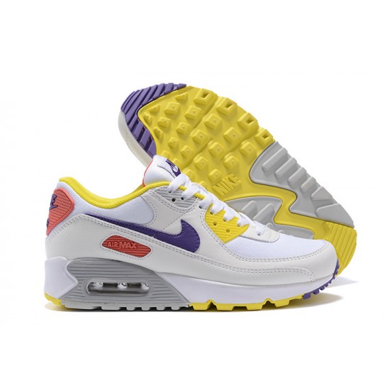 WMNS Nike Air Max 90 White Yellow Running Shoes