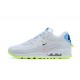 Men Nike Air Max 90 SE Worldwide White Blue CK7069-100 Running Shoes