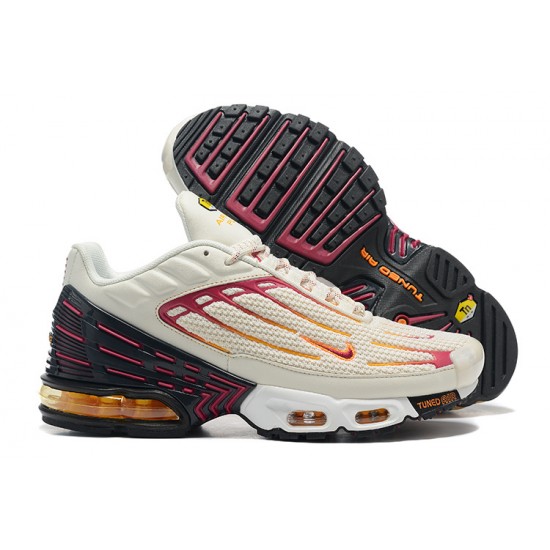 Men Nike Air Max Plus 3 Beige Red DX2664-001 Running Shoes