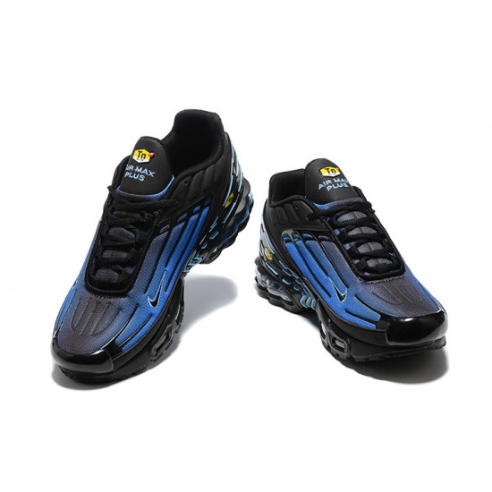 Men Nike Air Max Plus 3 Black Blue DZ4508-001 Running Shoes