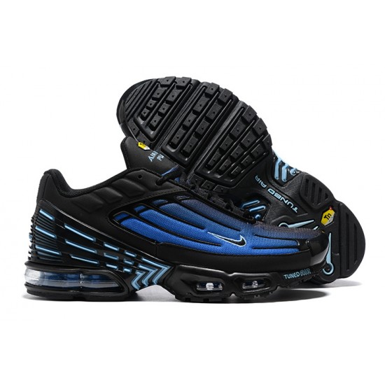 Men Nike Air Max Plus 3 Black Blue DZ4508-001 Running Shoes