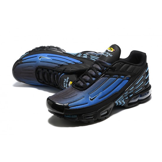 Men Nike Air Max Plus 3 Black Blue DZ4508-001 Running Shoes