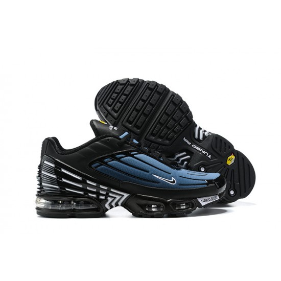 Men Nike Air Max Plus 3 Black Blue Running Shoes