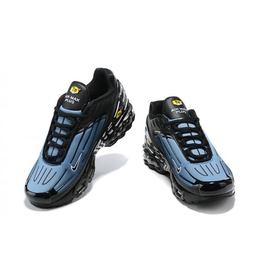 Men Nike Air Max Plus 3 Black Blue Running Shoes