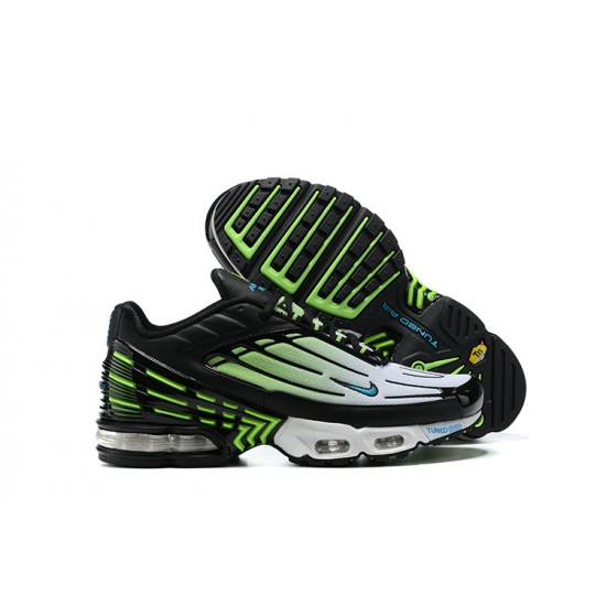 Men Nike Air Max Plus 3 Black Green DM2835-001 Running Shoes