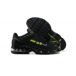 Men Nike Air Max Plus 3 Black Green Running Shoes