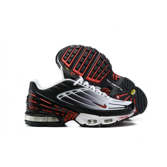 Men Nike Air Max Plus 3 Black Grey and Red CD7005-004 Running Shoes