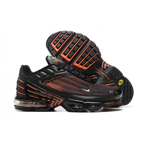 Men Nike Air Max Plus 3 Black Orange FB3352-001 Running Shoes