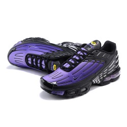 Men Nike Air Max Plus 3 Black Purple CD7005-100 Running Shoes