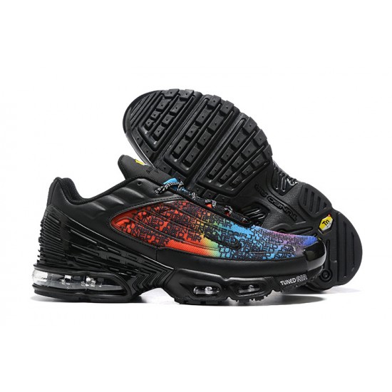 Men Nike Air Max Plus 3 Black Red FD0671-001 Running Shoes