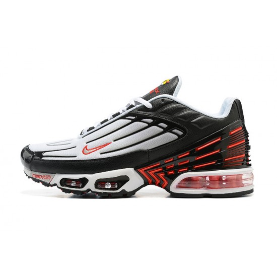 Men Nike Air Max Plus 3 Black Red and Grey Running Shoes