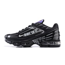 Men Nike Air Max Plus 3 Black Silver Running Shoes