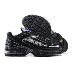 Men Nike Air Max Plus 3 Black Silver Running Shoes