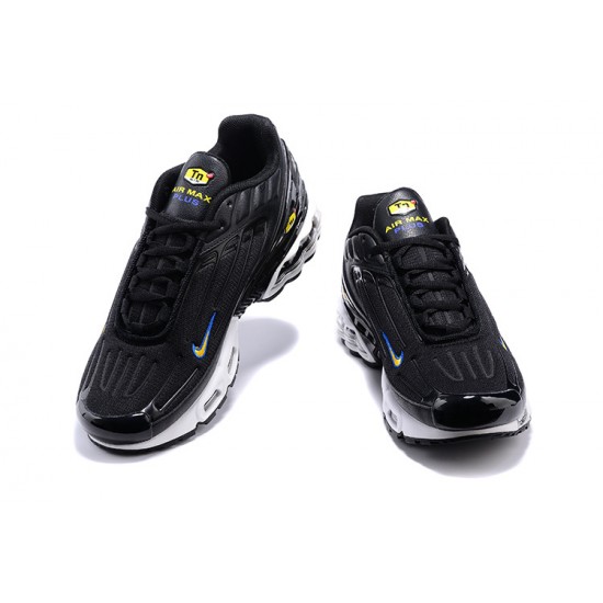 Men Nike Air Max Plus 3 Black White Running Shoes