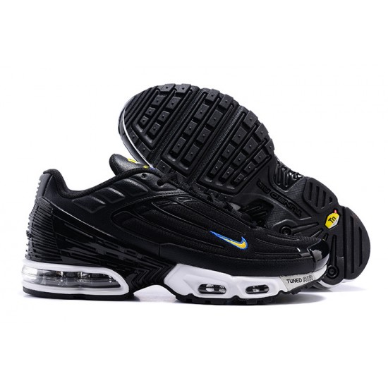 Men Nike Air Max Plus 3 Black White Running Shoes